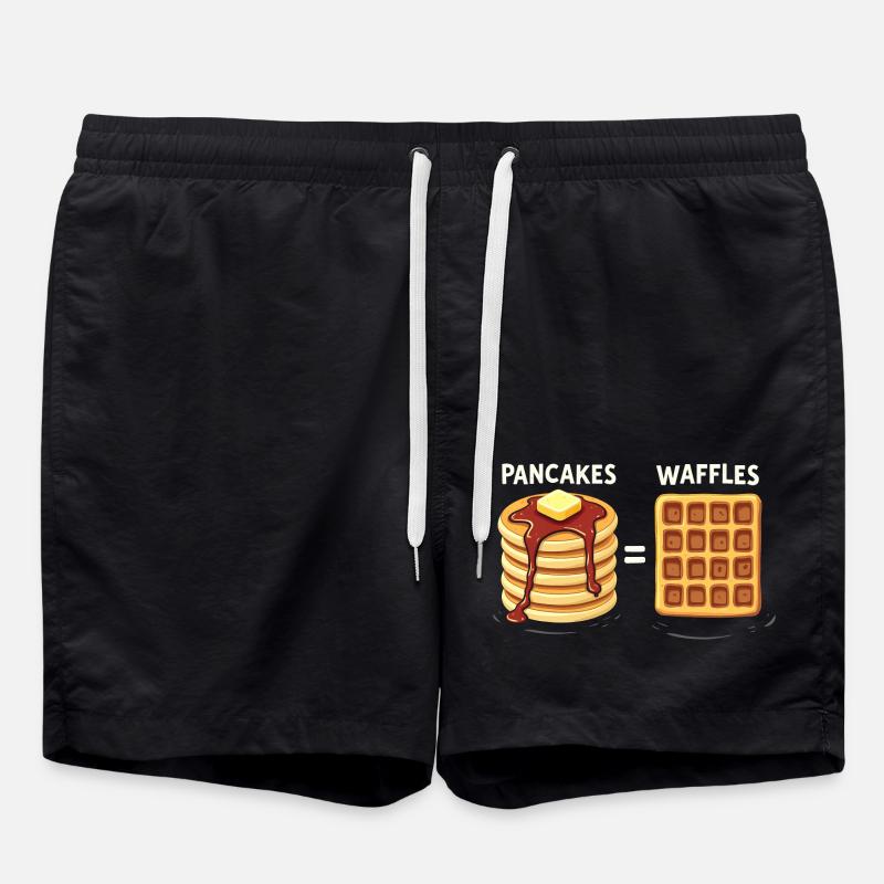 Pancakes and waffles - Swim Trunks - black