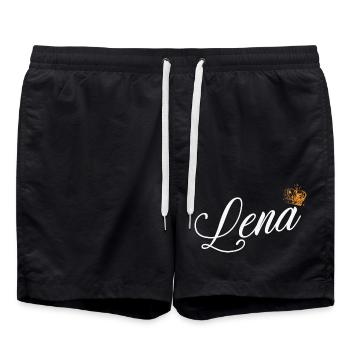Lena Custom Name for Women Kids Toddlers - Lena - Swim Trunks - black - Front - AI Model Male 185 light (185cm)