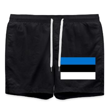 Estonia - Swim Trunks - black - Front - AI Model Male 185 light (185cm)