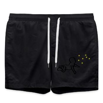 Renaissance Baby Black Phoenix Yellow - Swim Trunks - black - Front - AI Model Male 185 light (185cm)
