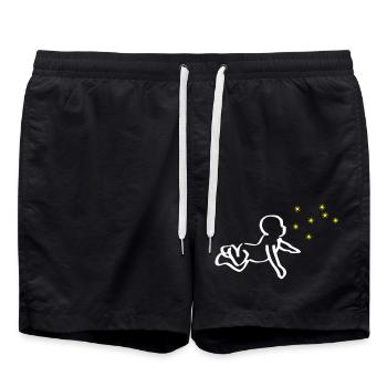 ReNaissance bébé blanc Phoenix jaune - Short de bain - noir - Devant - AI Model Male 185 light (185cm)