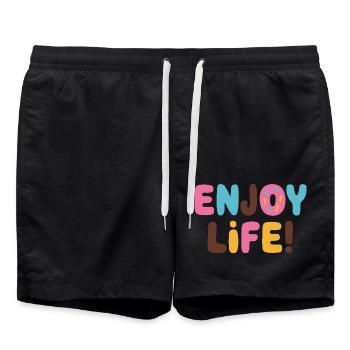 PROFITEZ DE LA VIE AVEC DES BEIGNETS - Short de bain - noir - Devant - AI Model Male 185 light (185cm)