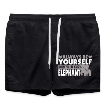 Sei immer du selbst, es sei denn, du kannst ein - Badeshorts - Schwarz - Vorne - AI Model Male 185 light (185cm)
