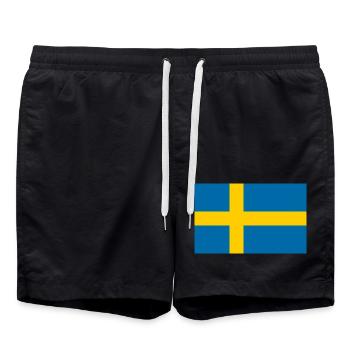 Suède - Short de bain - noir - Devant - AI Model Male 185 light (185cm)