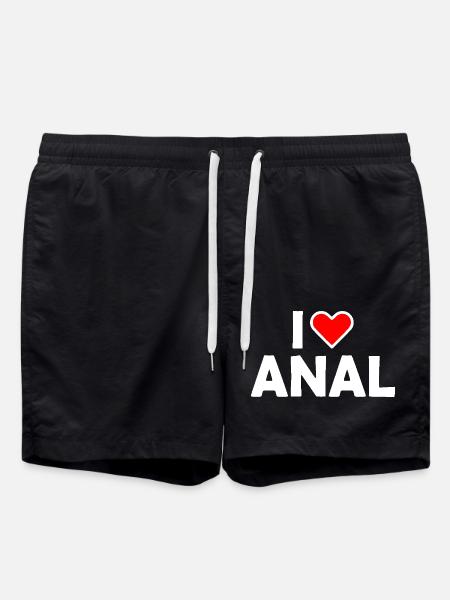 I love anal - Uimashortsit - musta