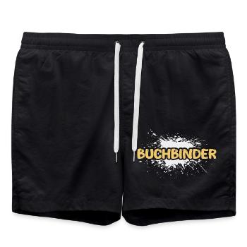 Bookbinder - Swim Trunks - black - Front - AI Model Male 185 light (185cm)