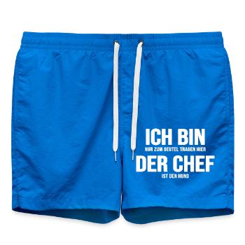 Dog Dog Park Dog Trainer Dog Walker Pack Leader - Swim Trunks - cobalt blue - Front