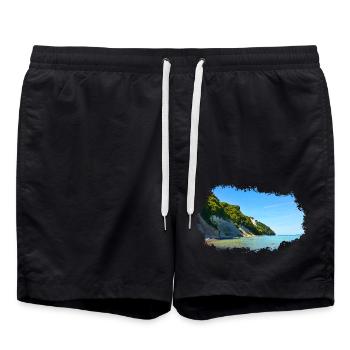 Île de Rügen Mer Baltique - Short de bain - noir - Devant - AI Model Male 185 light (185cm)