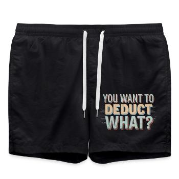 You Want To Deduct What 4 - Badeshorts - Schwarz - Vorne - AI Model Male 185 light (185cm)