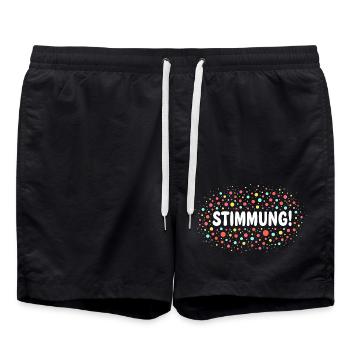Konfetti Stimmung Karneval Fasching - Badeshorts - Schwarz - Vorne - AI Model Male 185 light (185cm)