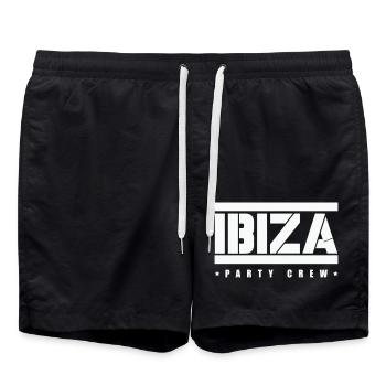 Équipe de fête à Ibiza - Short de bain - noir - Devant - AI Model Male 185 light (185cm)