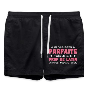 I'm not perfect but a Latin teacher - Swim Trunks - black - Front - AI Model Male 185 light (185cm)