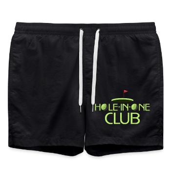 Hole-In-One Club Golfer Golf - Badeshorts - Schwarz - Vorne - AI Model Male 185 light (185cm)