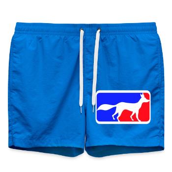 Fox Sport Logo Rouge Bleu Symbole Silhouette Contour - Short de bain - cobalt blue - Devant