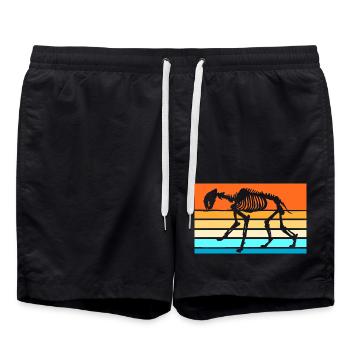 Tigre à dents de sabre - Short de bain - noir - Devant - AI Model Male 185 light (185cm)