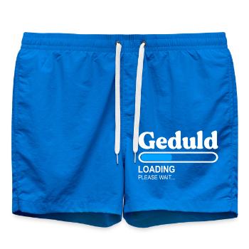 Geduld Loading Bürohumor Arbeit - Badeshorts - Cobalt blue - Vorne