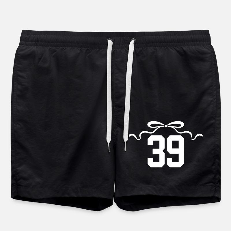 Numéro 39 noeud - 39e anniversaire - Short de bain - noir