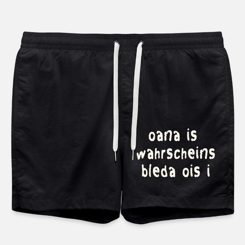 Funny Bavarian saying - Swim Trunks - black