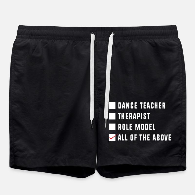 Tanzlehrer - Badeshorts - Schwarz