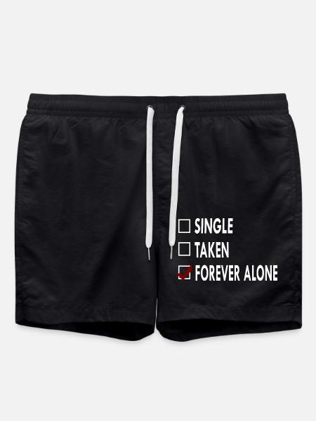 SINGLE FOREVER ALONE - Short de bain - noir
