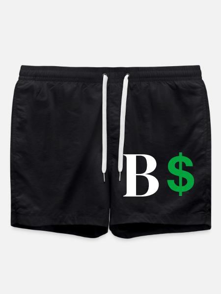 Letter b dollar - Swim Trunks - black
