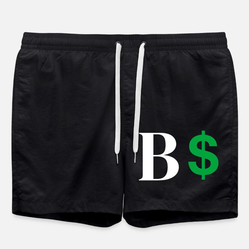Lettre b dollar - Short de bain - noir