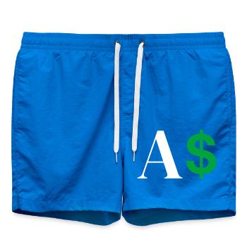 Dollar Letter - Swim Trunks - cobalt blue - Front