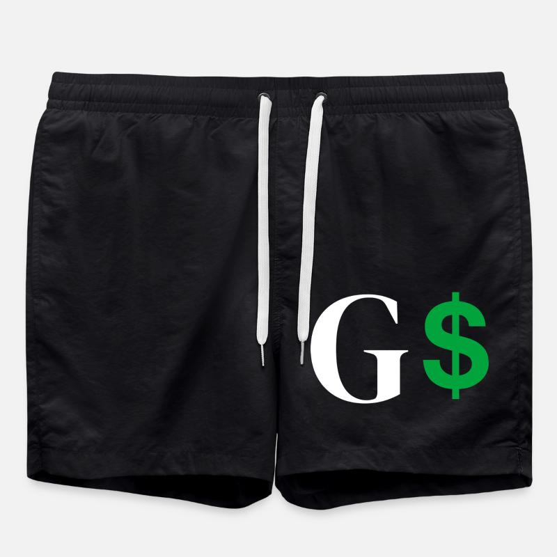 Lettre g dollar - Short de bain - noir