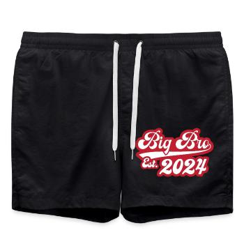 Big Bro Est 2024 - Swim Trunks - black - Front - AI Model Male 185 light (185cm)