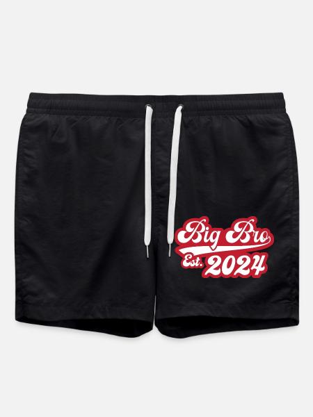 Big Bro Est 2024 - Swim Trunks - black
