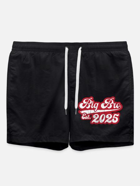 Big Bro Est 2025 - Swim Trunks - black