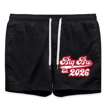 Big Bro Est 2026 - Swim Trunks - black - Front - AI Model Male 185 light (185cm)