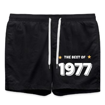 Best of 1977 - Swim Trunks - black - Front - AI Model Male 185 light (185cm)