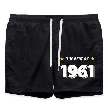 Das Beste von 1961 - Badeshorts - Schwarz - Vorne - AI Model Male 185 light (185cm)