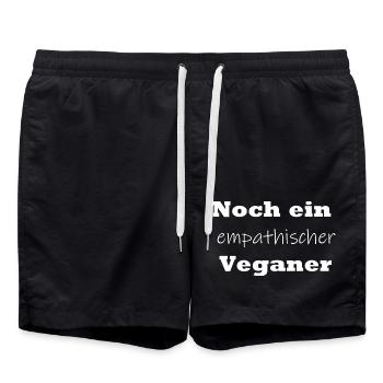 Noch ein empathischer Veganer - Badeshorts - Schwarz - Vorne - AI Model Male 185 light (185cm)