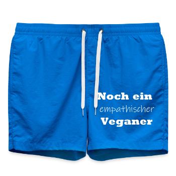 Noch ein empathischer Veganer - Badeshorts - Cobalt blue - Vorne