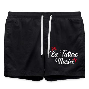 La future mariée noeud - Short de bain - noir - Devant - AI Model Male 185 light (185cm)