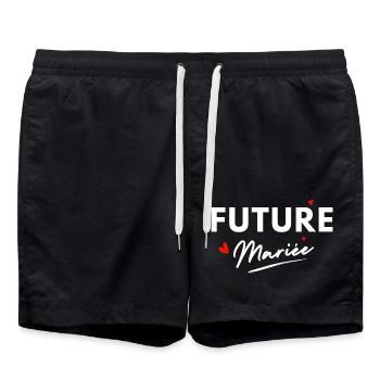 Bride-to-be Hearts - Bride Gift - Swim Trunks - black - Front - AI Model Male 185 light (185cm)