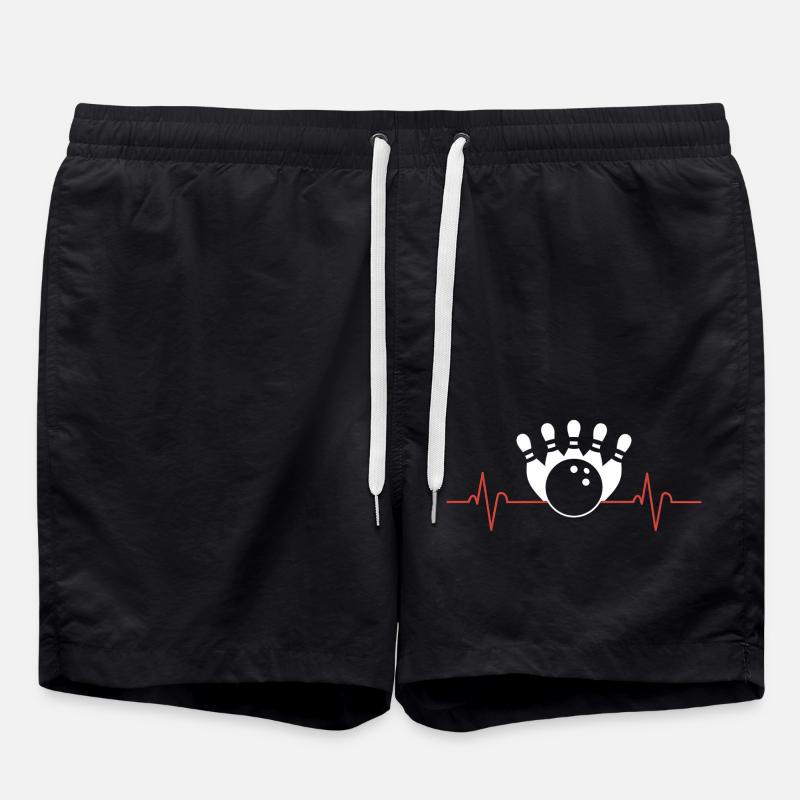 Bowling heartbeat - Swim Trunks - black
