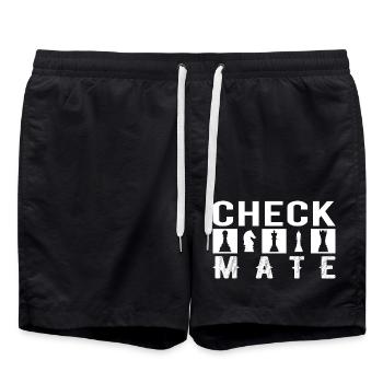 Chess Player Gift Chess Sport Chess Master - Swim Trunks - black - Front - AI Model Male 185 light (185cm)
