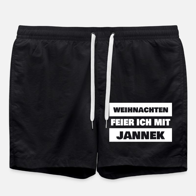 First name Jannek - Swim Trunks - black