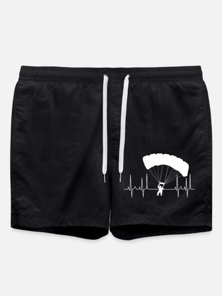 Cardiogram Paraglider White - Swim Trunks - black