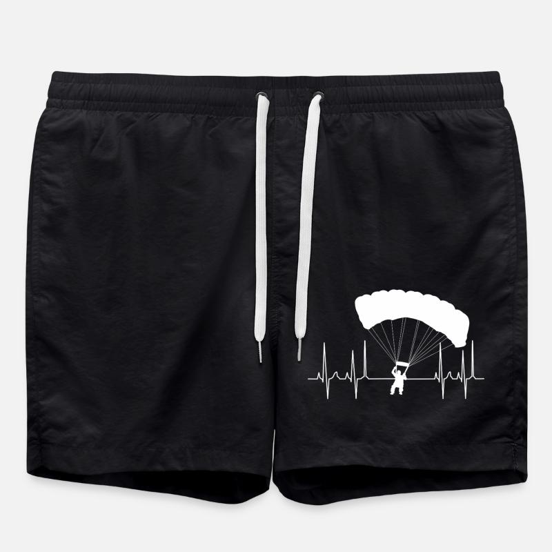 Cardiogram Paraglider White - Swim Trunks - black