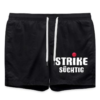 Bowling Strike Bowling Team - Swim Trunks - black - Front - AI Model Male 185 light (185cm)