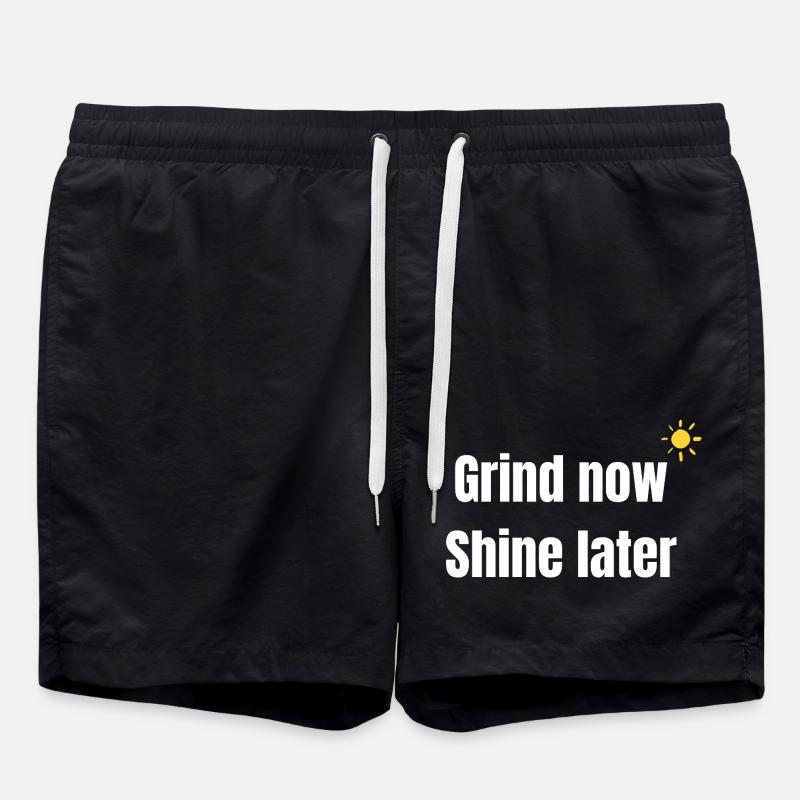 Arbeite Jetzt strahlen später - Badeshorts - Schwarz
