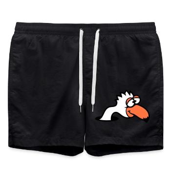 Oiseau Trou Inférieur Drôle Dingo Idiot Confus Amusant - Short de bain - noir - Devant - AI Model Male 185 light (185cm)
