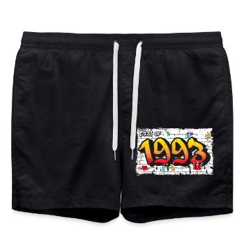 Best of 1993 Graffiti – 32 Years of Urban Flair - Swim Trunks - black - Front - AI Model Male 185 light (185cm)