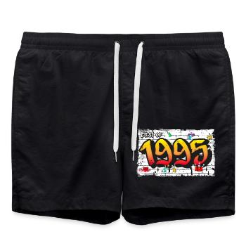 Le meilleur des graffitis de 1995 – 30 ans de nostalgie des néons - Short de bain - noir - Devant - AI Model Male 185 light (185cm)