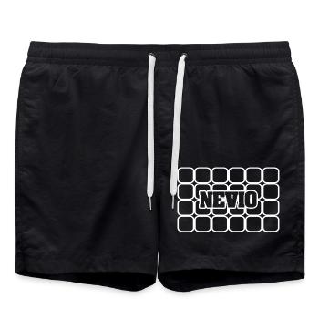 Gift for Nevio - Swim Trunks - black - Front - AI Model Male 185 light (185cm)