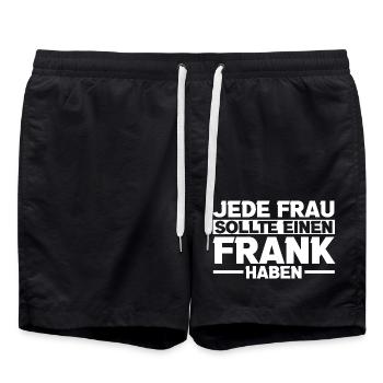 Frank - Swim Trunks - black - Front - AI Model Male 185 light (185cm)